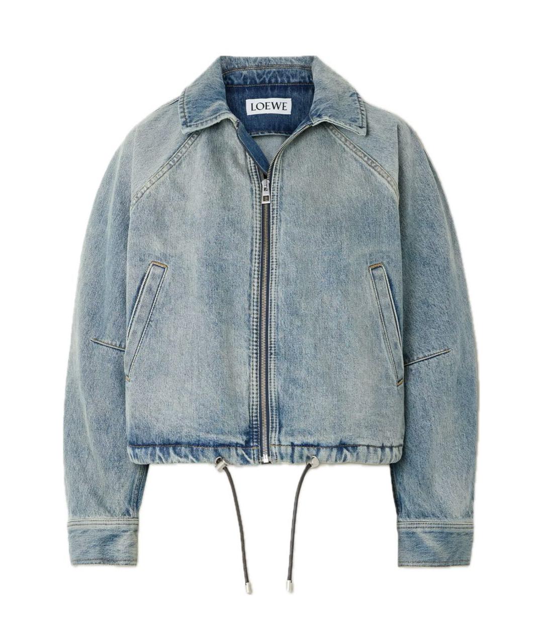 LOEWE Голубая хлопковая куртка, фото 1