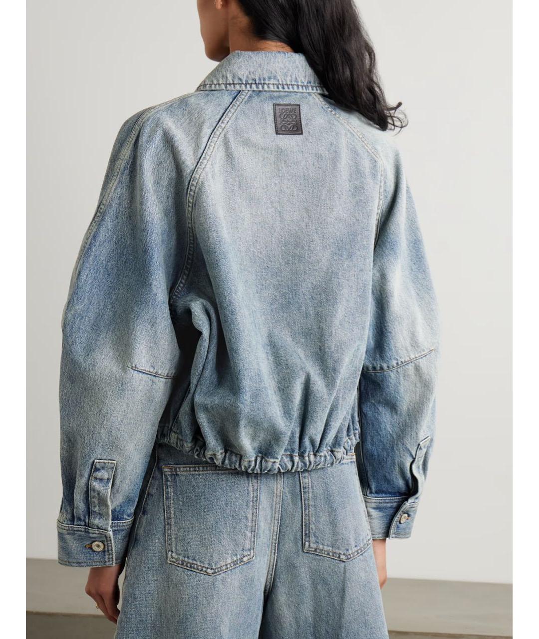 LOEWE Голубая хлопковая куртка, фото 2