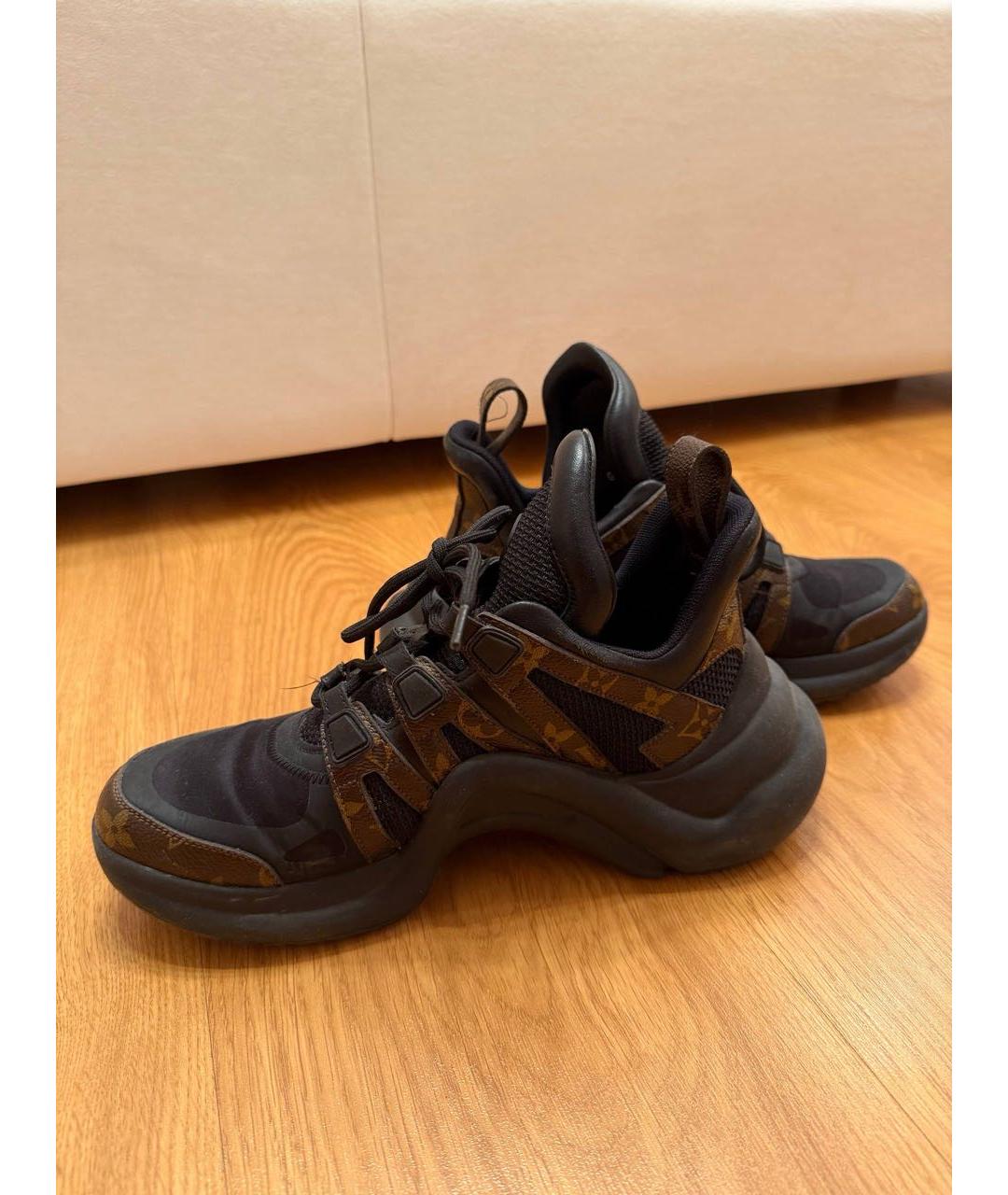 LOUIS VUITTON Черные кроссовки, фото 3