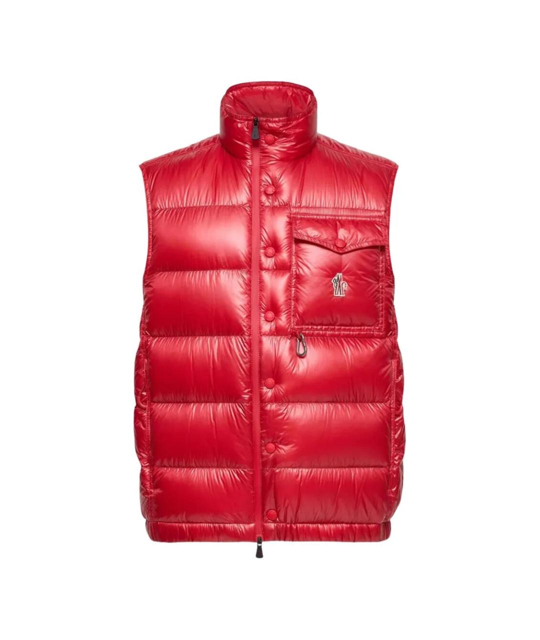 MONCLER Красный полиэстеровый жилет, фото 1