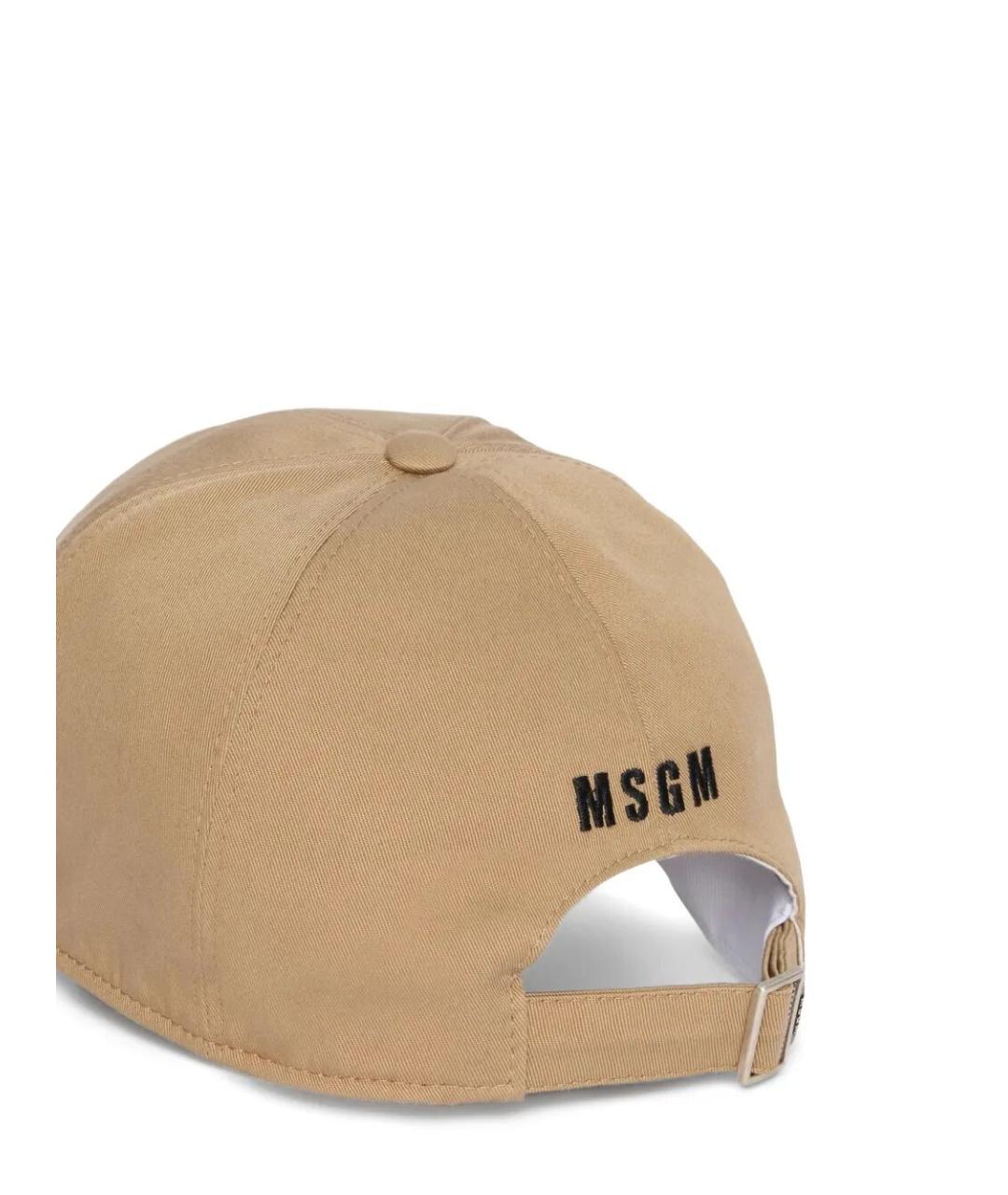 MSGM Бежевая хлопковая кепка/бейсболка, фото 2