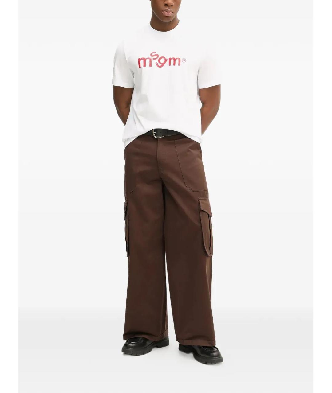 MSGM Белая хлопковая футболка, фото 3