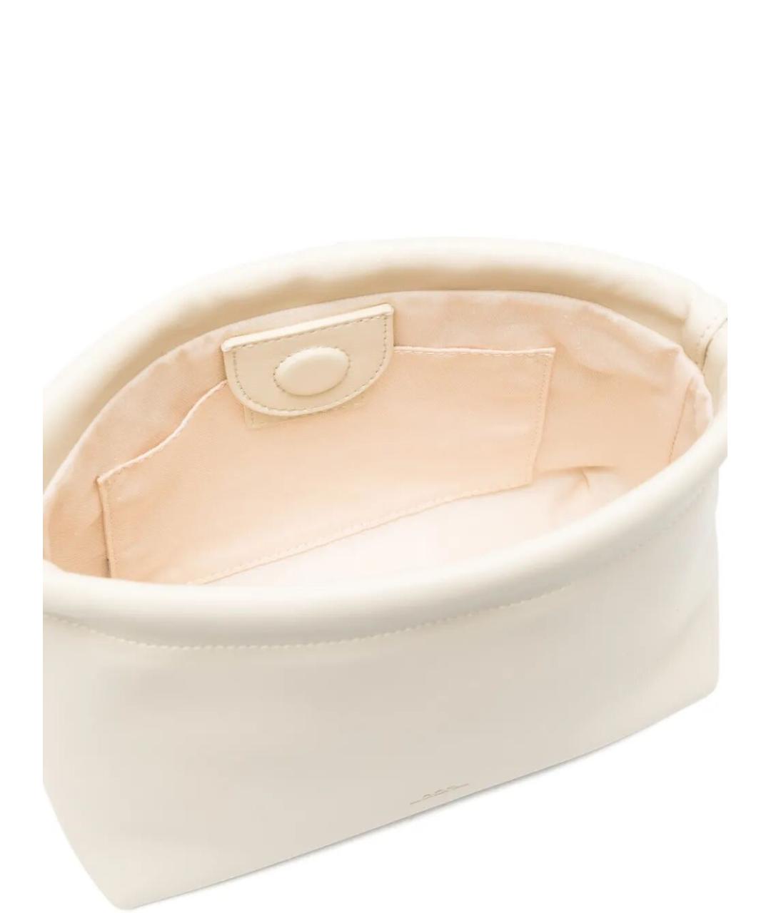 A.P.C. Белая сумка через плечо из искусственной кожи, фото 4