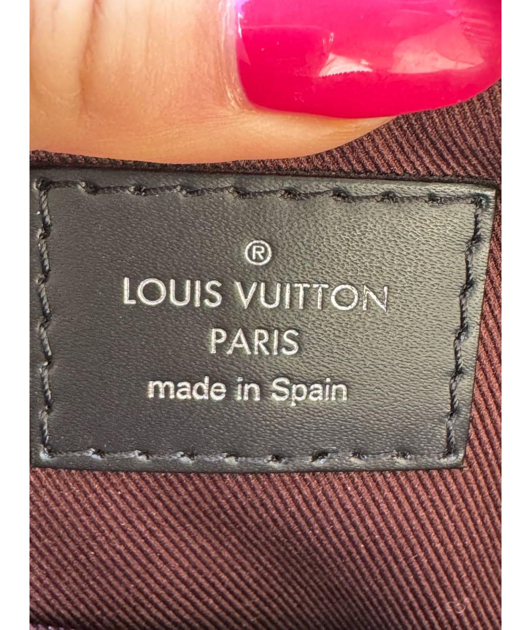 LOUIS VUITTON Коричневая кожаная сумка на плечо, фото 5