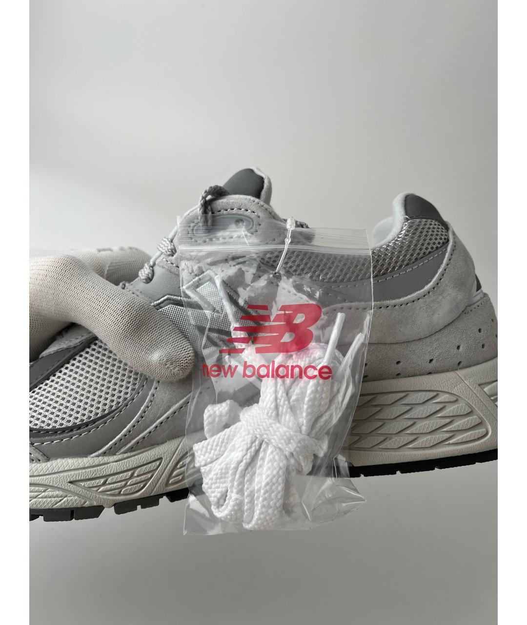 NEW BALANCE Серые текстильные низкие кроссовки / кеды, фото 5