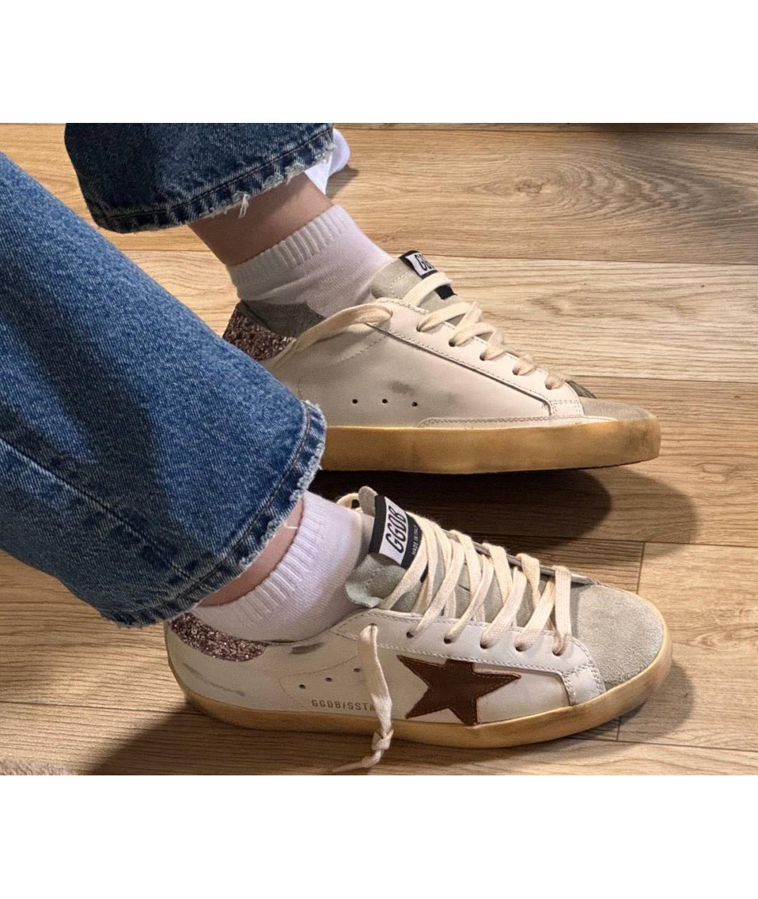GOLDEN GOOSE DELUXE BRAND Белые кожаные кеды, фото 8