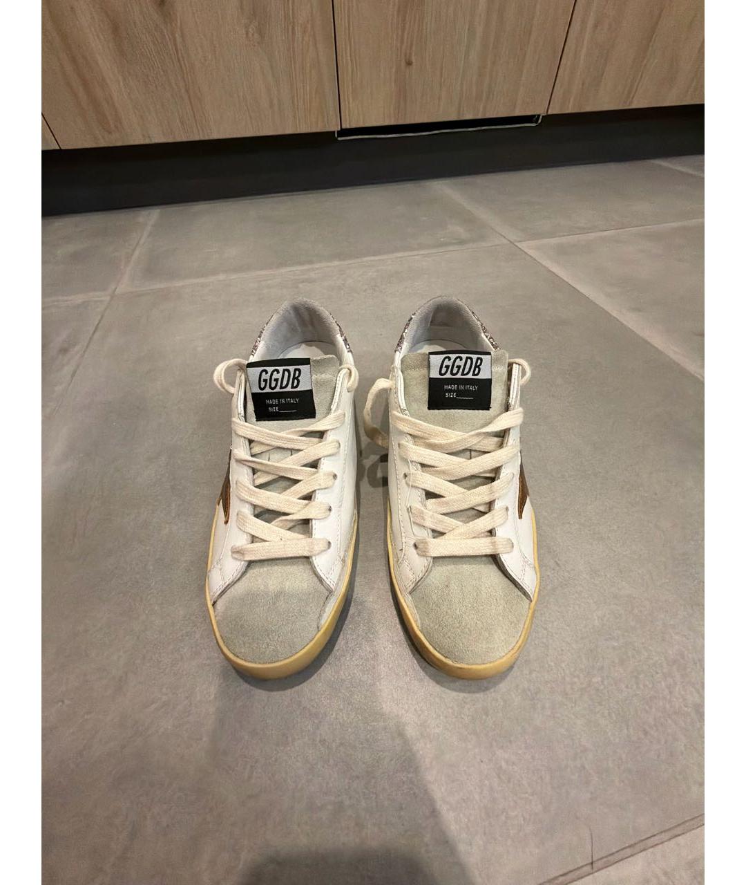 GOLDEN GOOSE DELUXE BRAND Белые кожаные кеды, фото 2