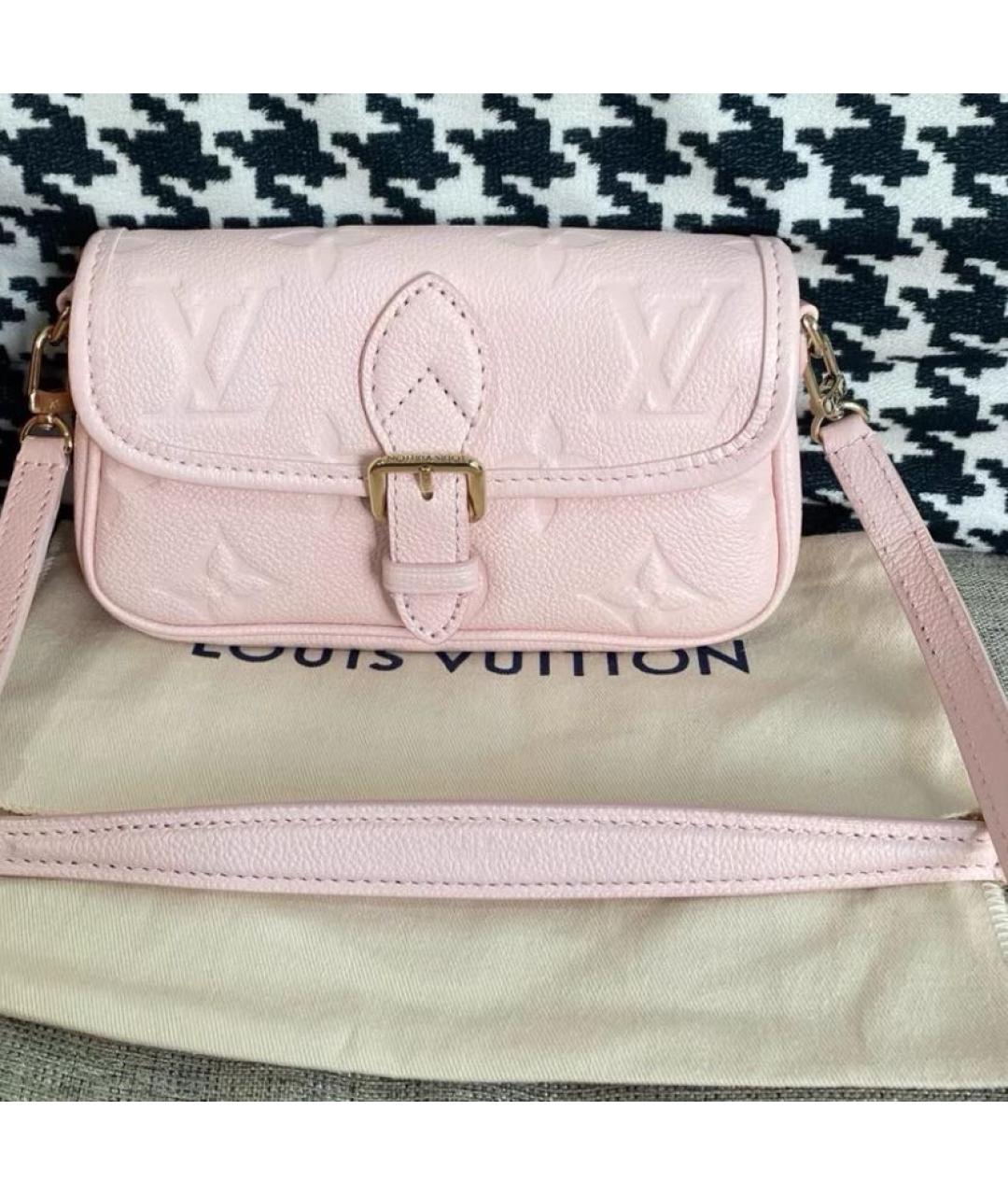 LOUIS VUITTON Розовая кожаная сумка через плечо, фото 2