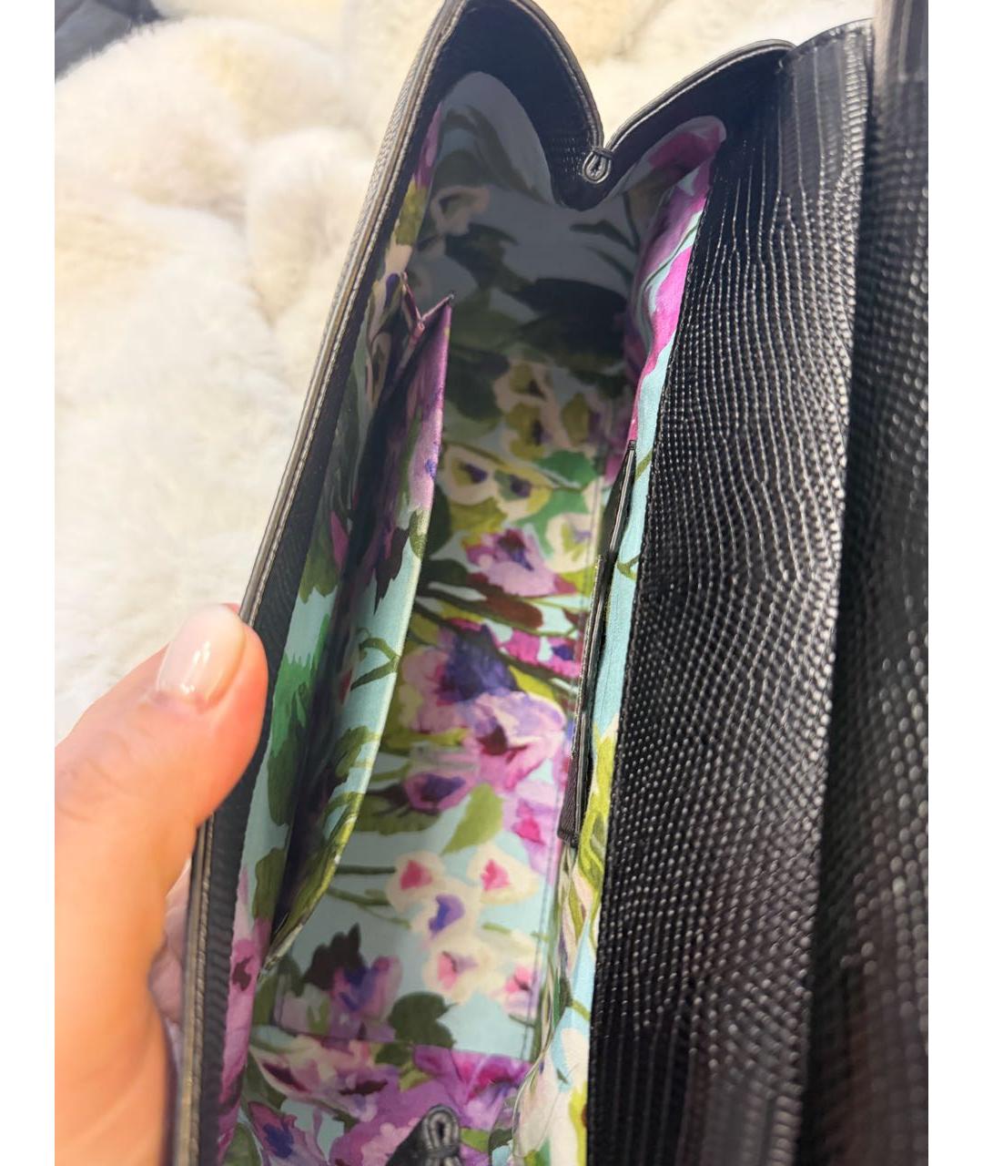 DOLCE&GABBANA Черная кожаная сумка с короткими ручками, фото 3