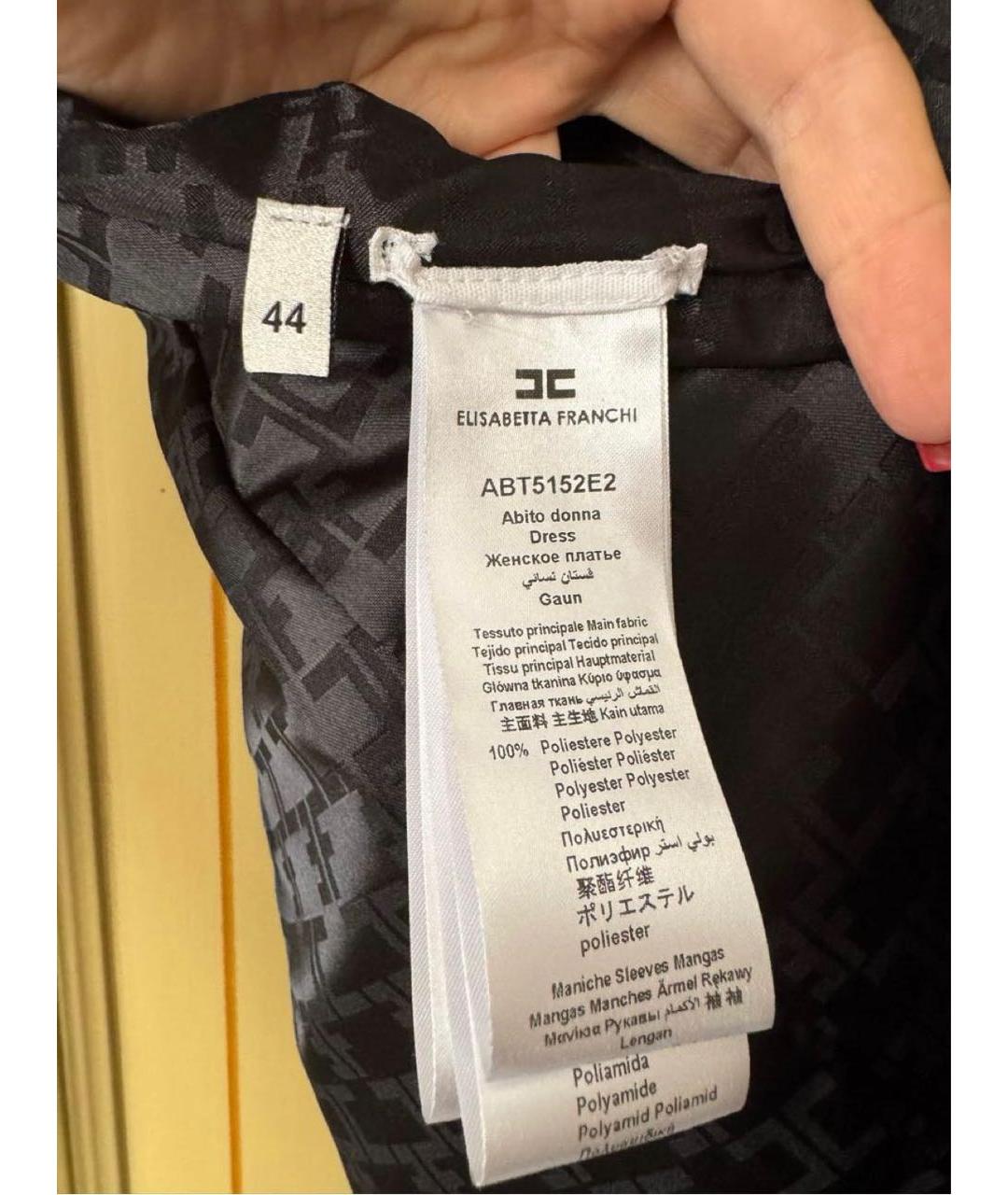 ELISABETTA FRANCHI Черное платье, фото 6