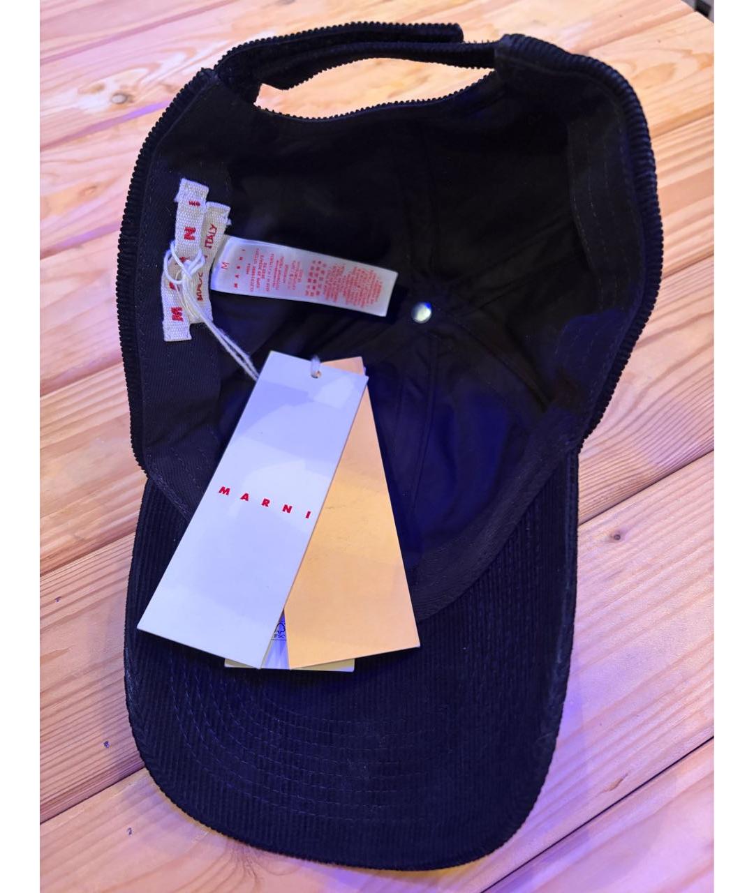 MARNI Черная хлопковая кепка, фото 4