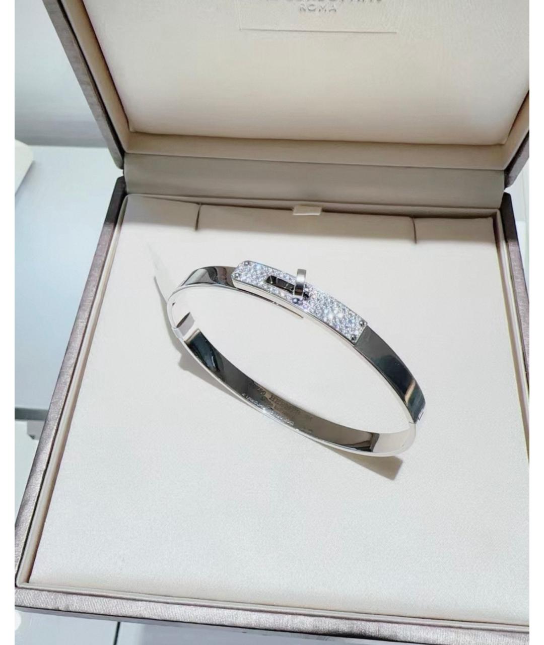 HERMES Серебрянный браслет из белого золота, фото 3