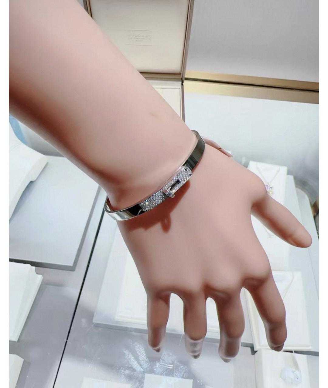 HERMES Серебрянный браслет из белого золота, фото 4