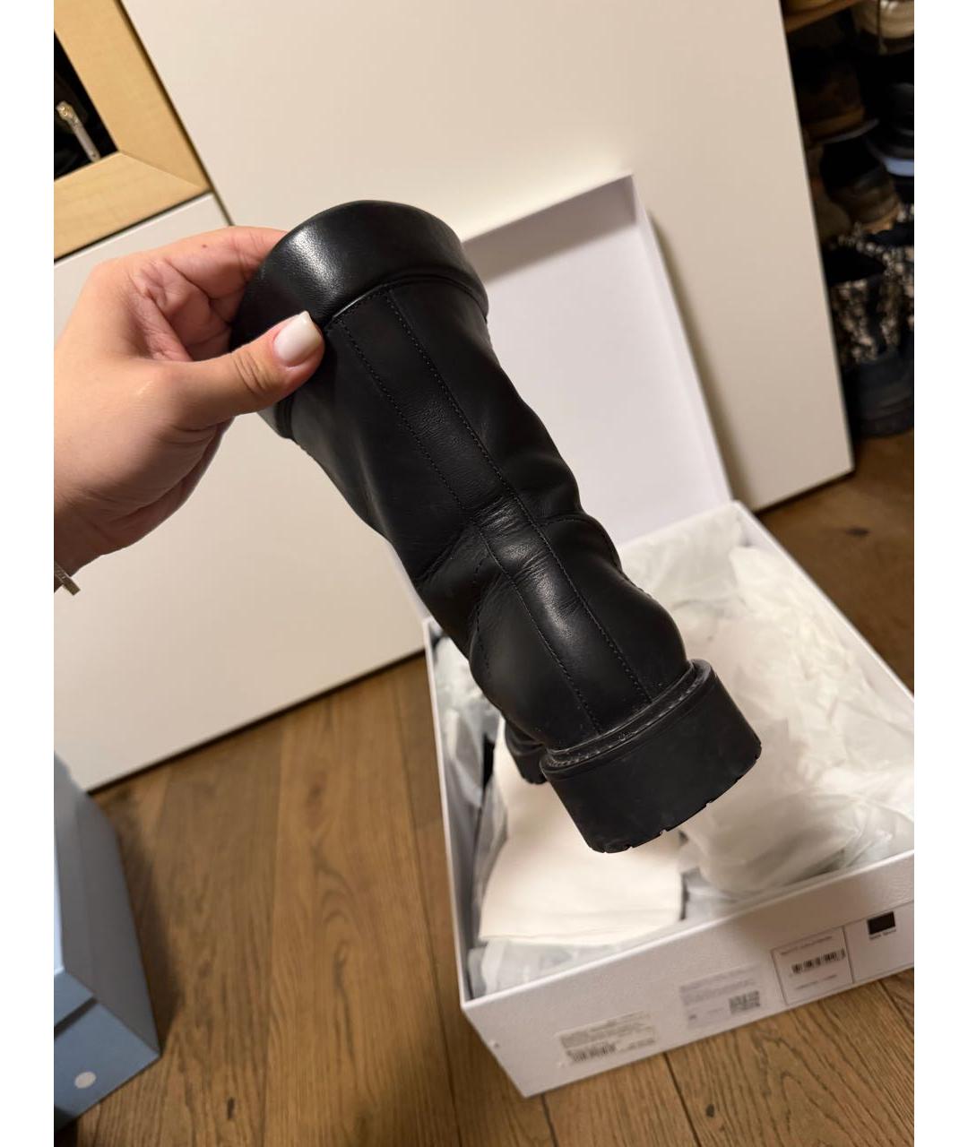 CHRISTIAN DIOR Черные кожаные полусапоги, фото 5