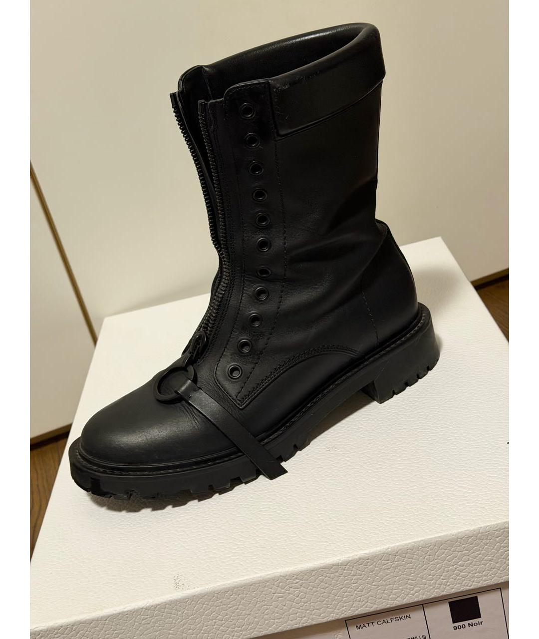 CHRISTIAN DIOR Черные кожаные полусапоги, фото 9