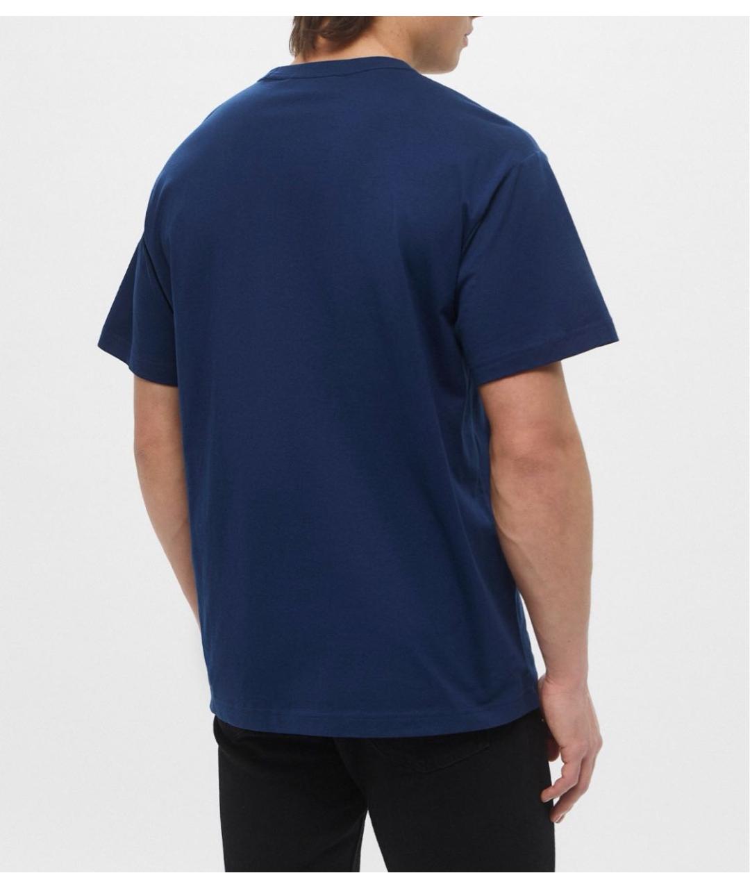 VERSACE JEANS COUTURE Синяя хлопковая футболка, фото 2