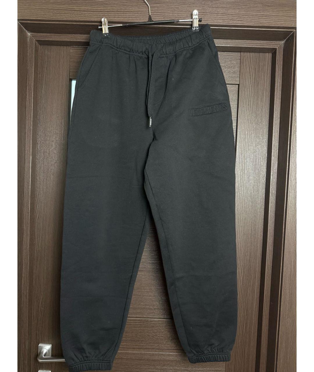 VETEMENTS Черные хлопковые повседневные брюки, фото 7