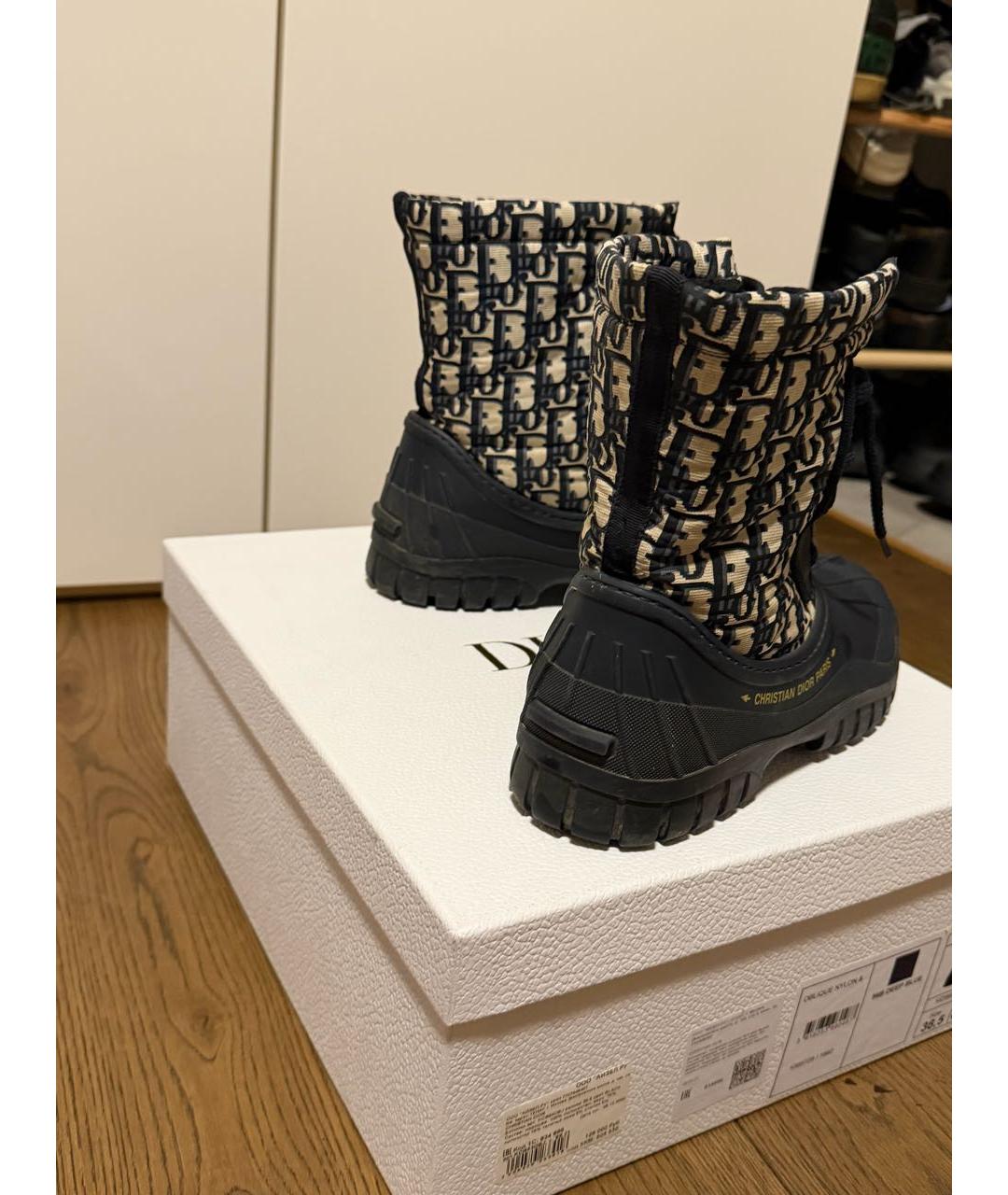 CHRISTIAN DIOR Темно-синие резиновые сапоги, фото 2