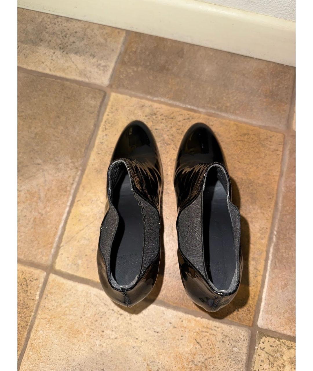 STUART WEITZMAN Черные ботильоны из лакированной кожи, фото 3
