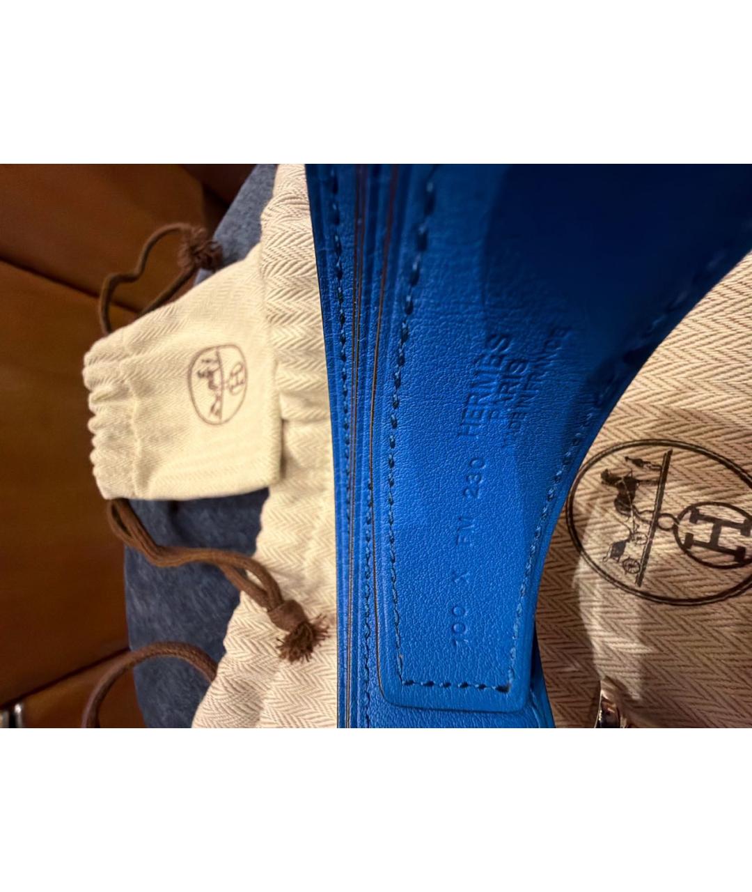 HERMES Коричневый кожаный ремень, фото 3