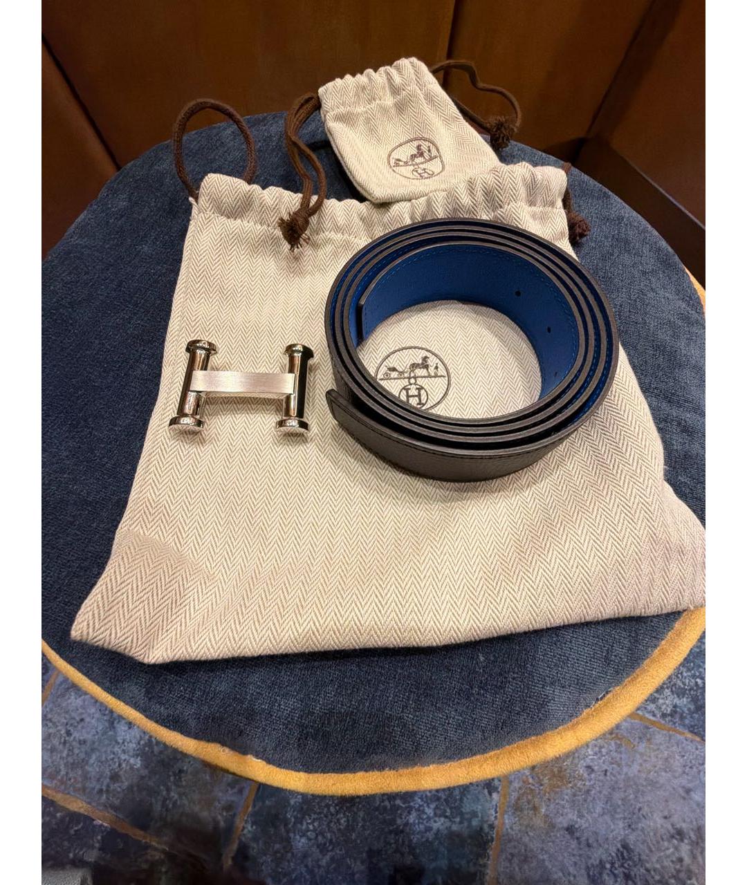 HERMES Коричневый кожаный ремень, фото 2