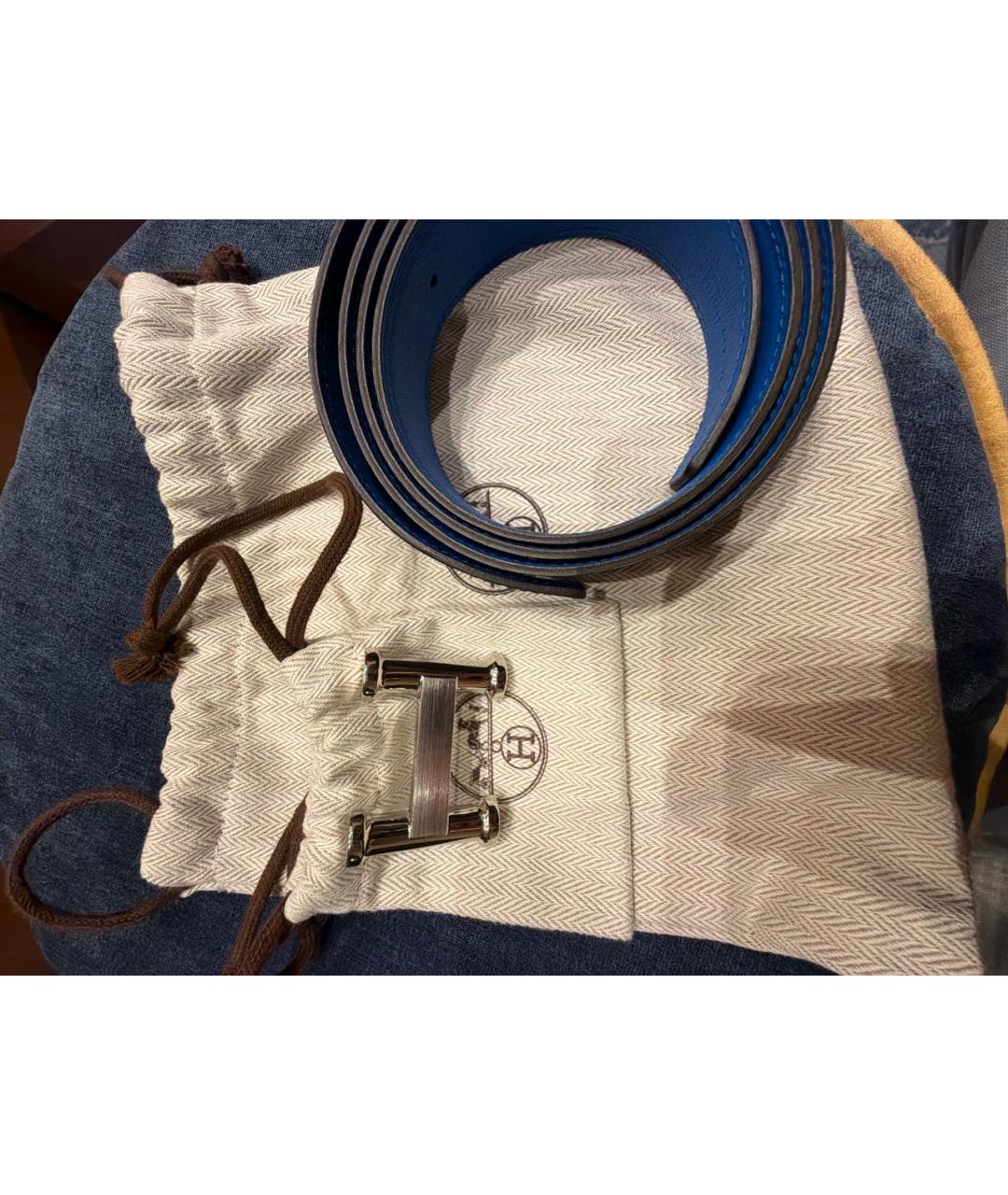 HERMES Коричневый кожаный ремень, фото 4