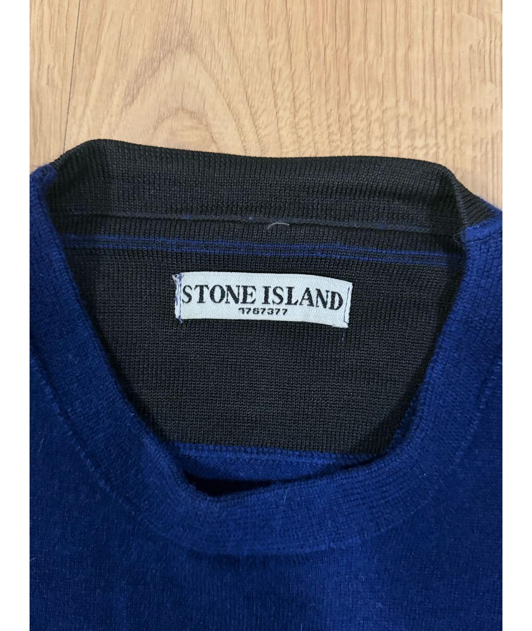 STONE ISLAND Темно-синий джемпер / свитер, фото 3