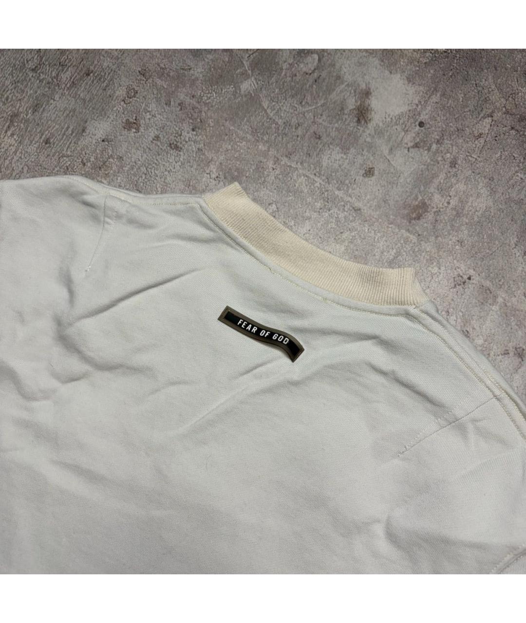 FEAR OF GOD Бежевая хлопковая футболка, фото 4