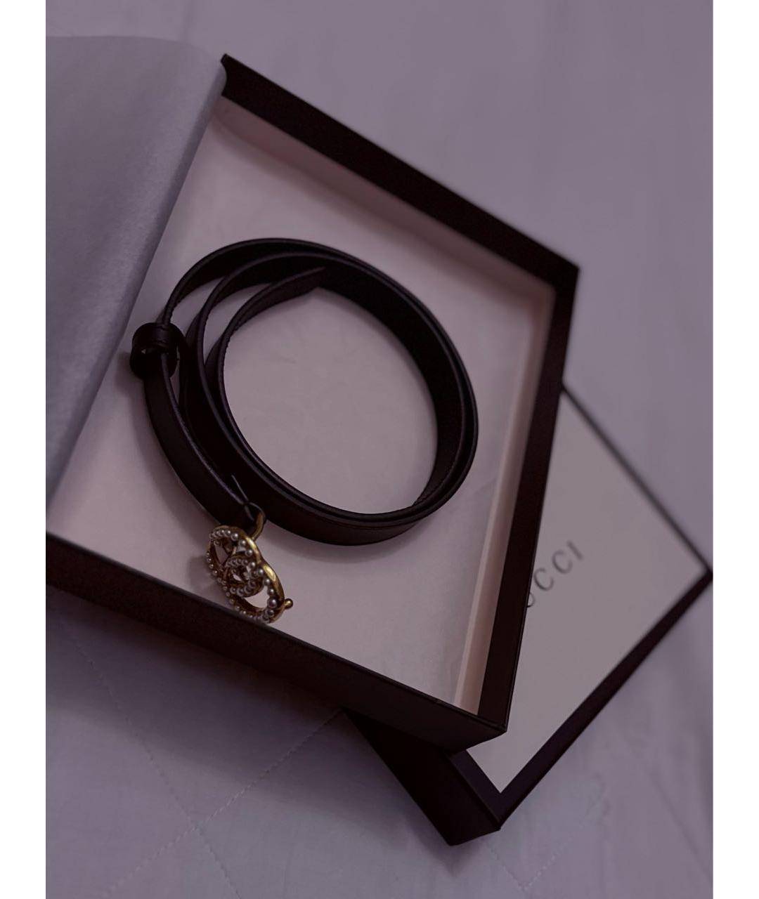 GUCCI Черный кожаный ремень, фото 5