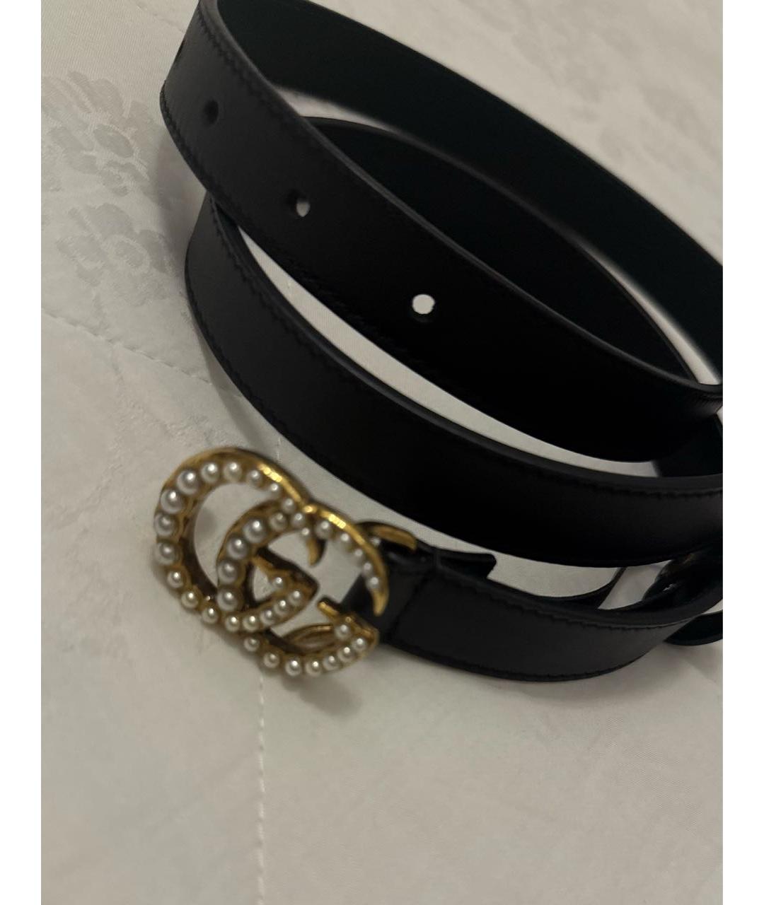 GUCCI Черный кожаный ремень, фото 7