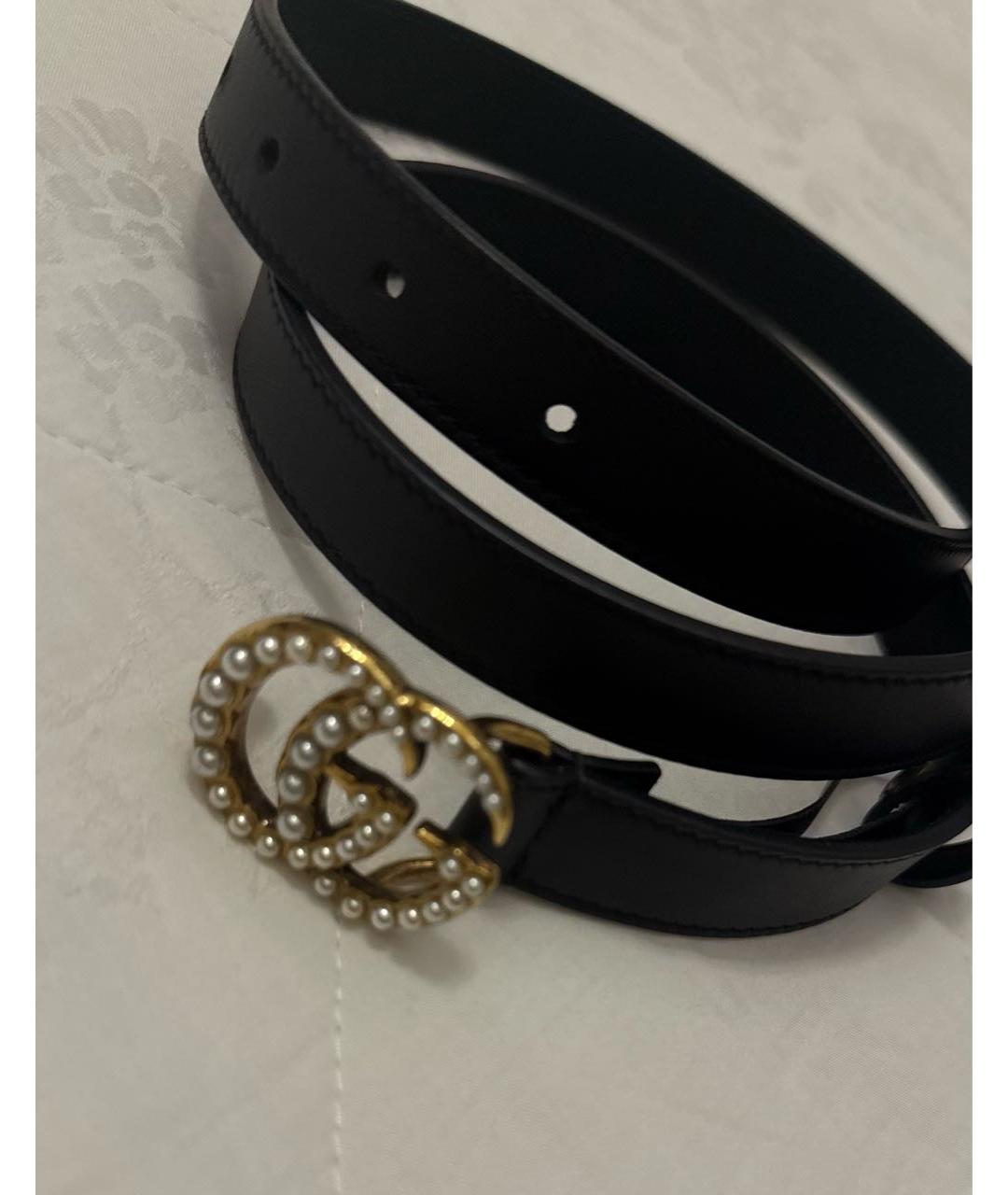 GUCCI Черный кожаный ремень, фото 2