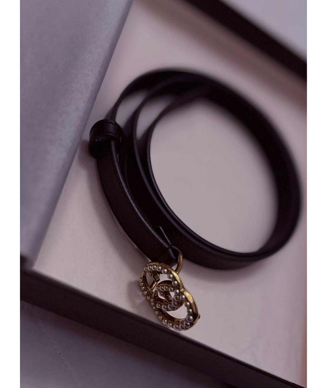 GUCCI Черный кожаный ремень, фото 8