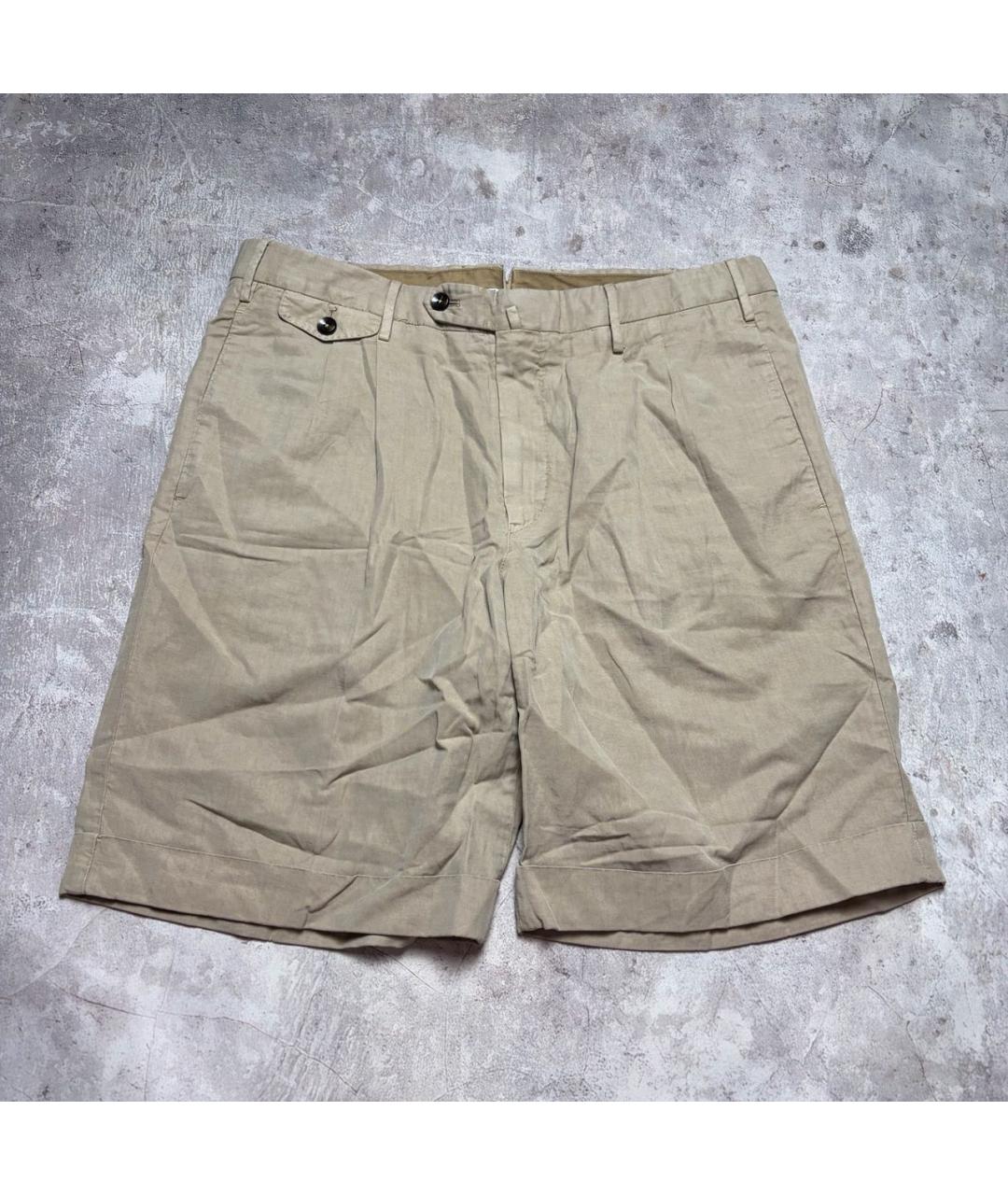 PT TORINO Бежевые льняные шорты, фото 7