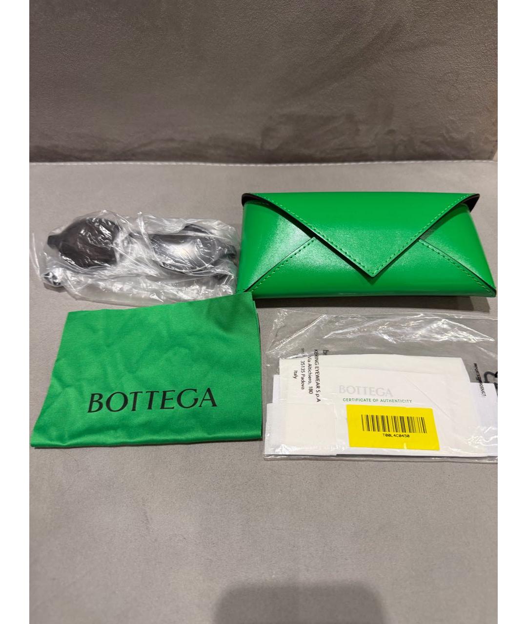 BOTTEGA VENETA Черные пластиковые солнцезащитные очки, фото 3