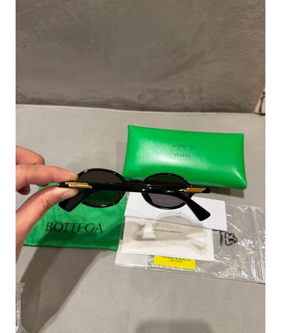 BOTTEGA VENETA Черные пластиковые солнцезащитные очки, фото 5