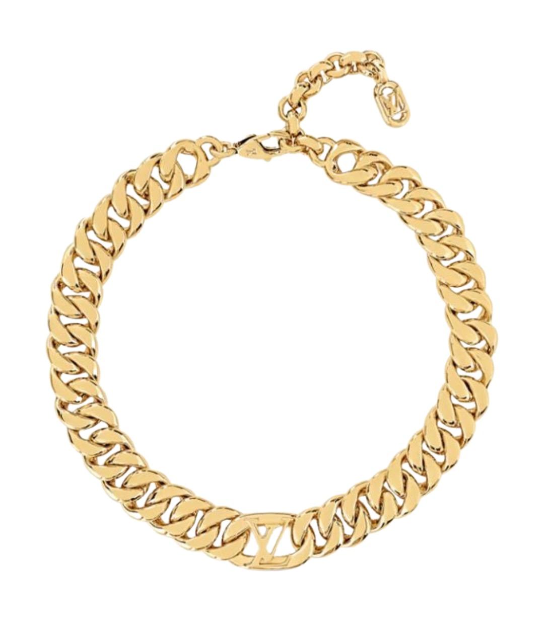 LOUIS VUITTON Золотое металлическое колье, фото 1