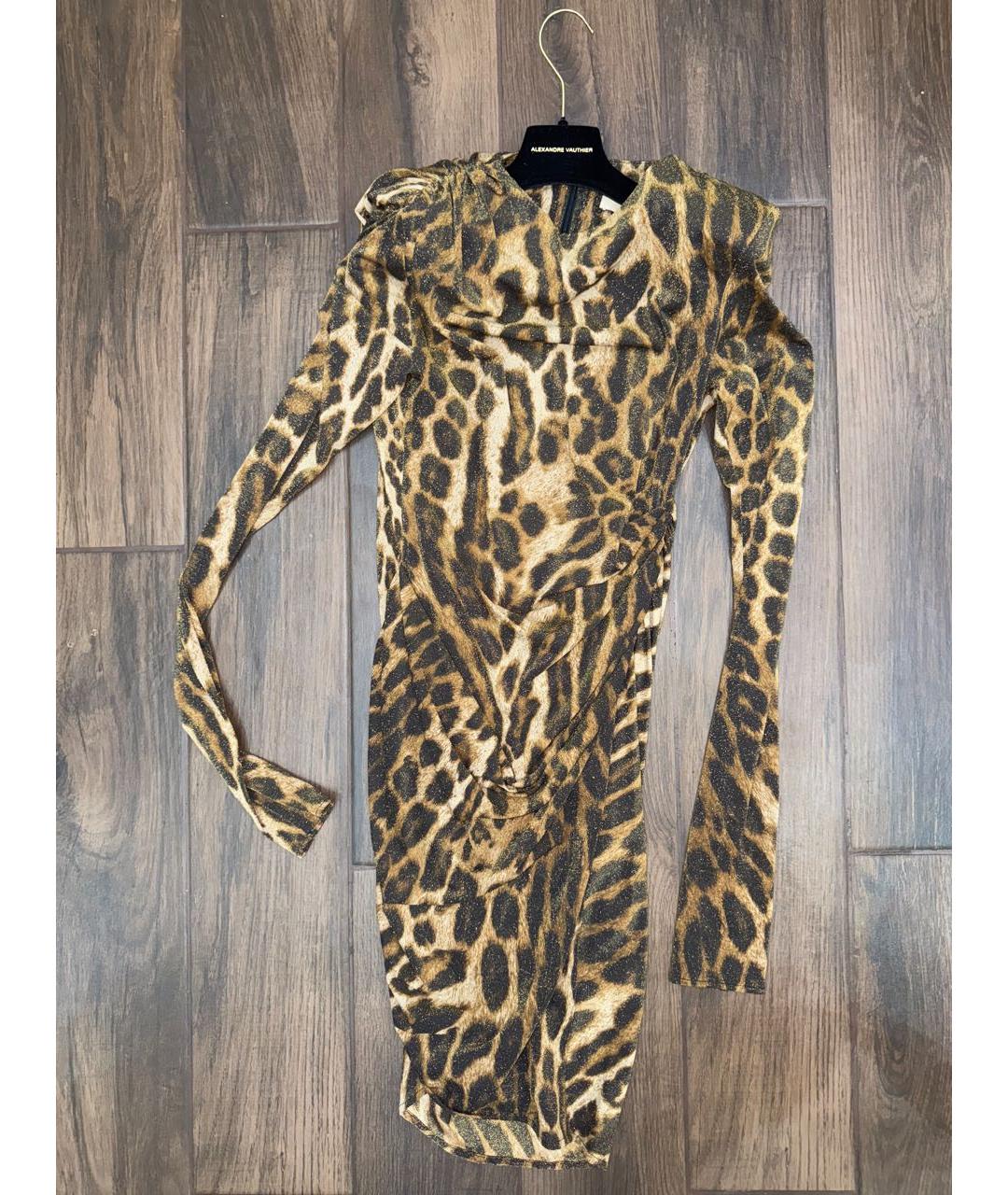 ALEXANDRE VAUTHIER Коричневое полиамидовое вечернее платье, фото 2