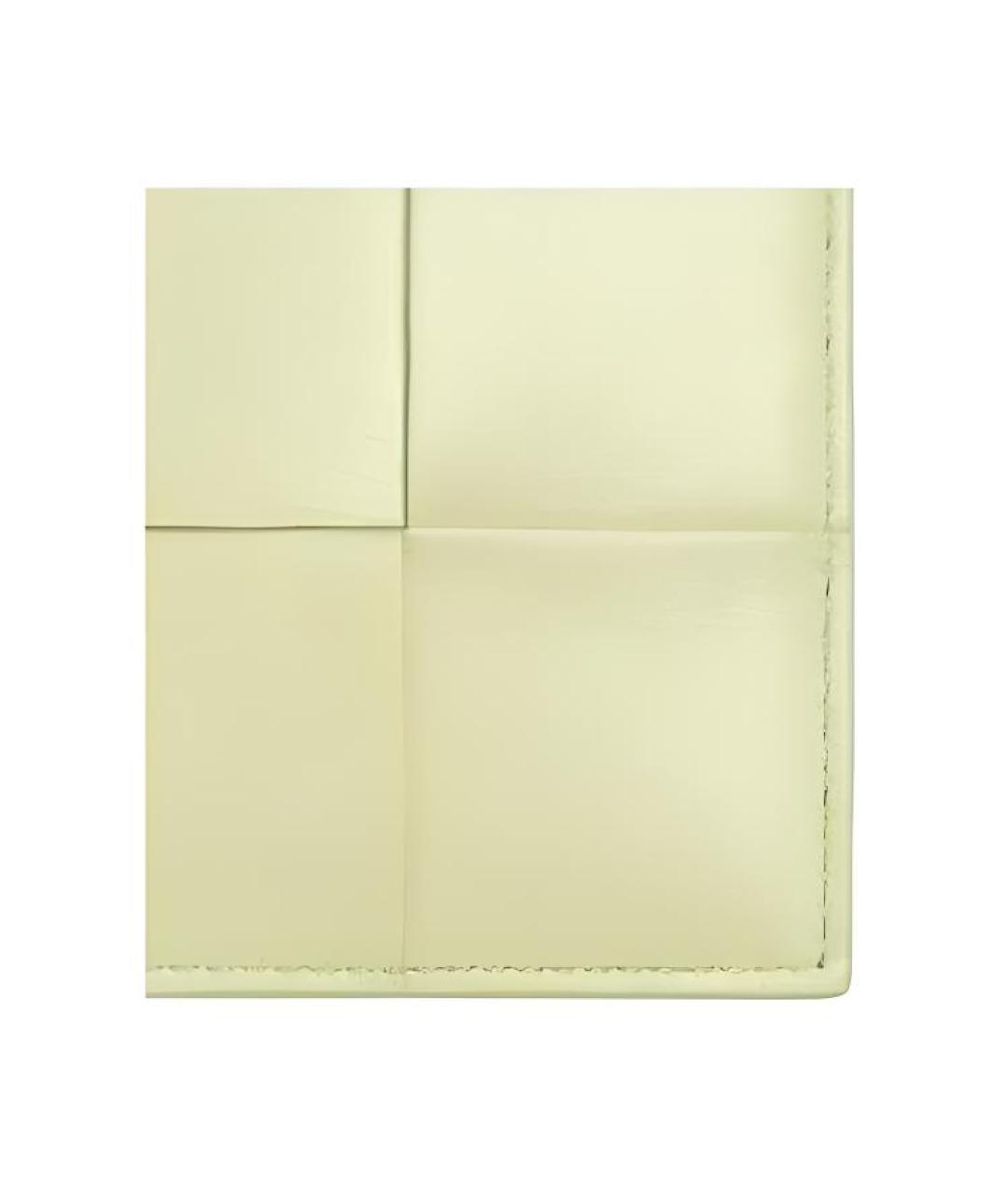 BOTTEGA VENETA Желтый кожаный кардхолдер, фото 3