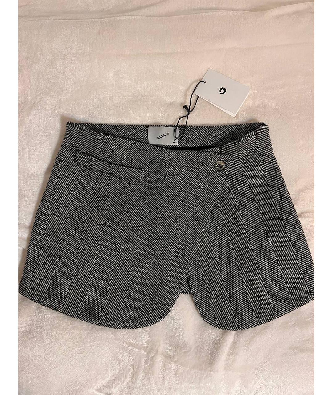 COPERNI Серая шерстяная юбка мини, фото 4