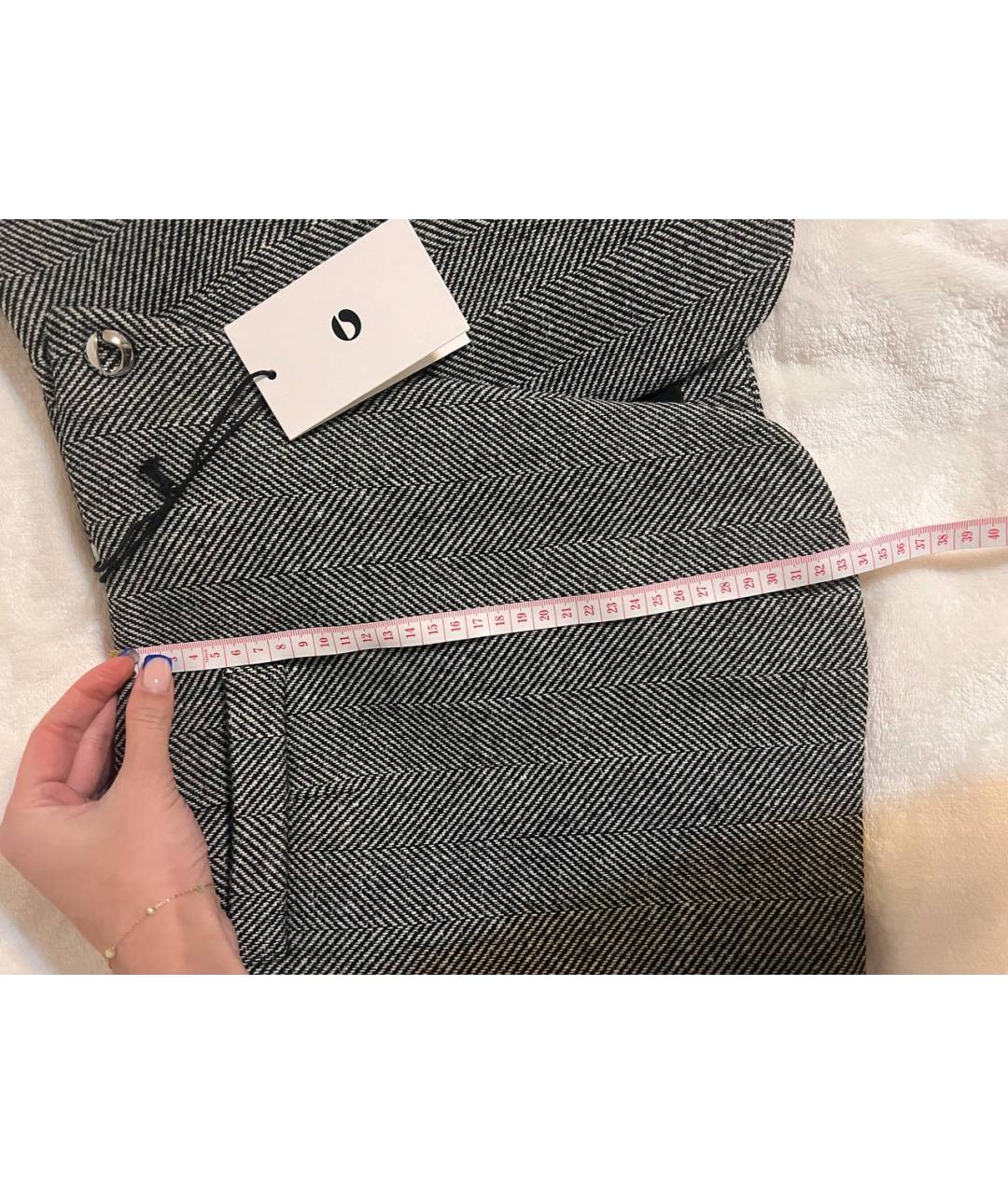 COPERNI Серая шерстяная юбка мини, фото 2