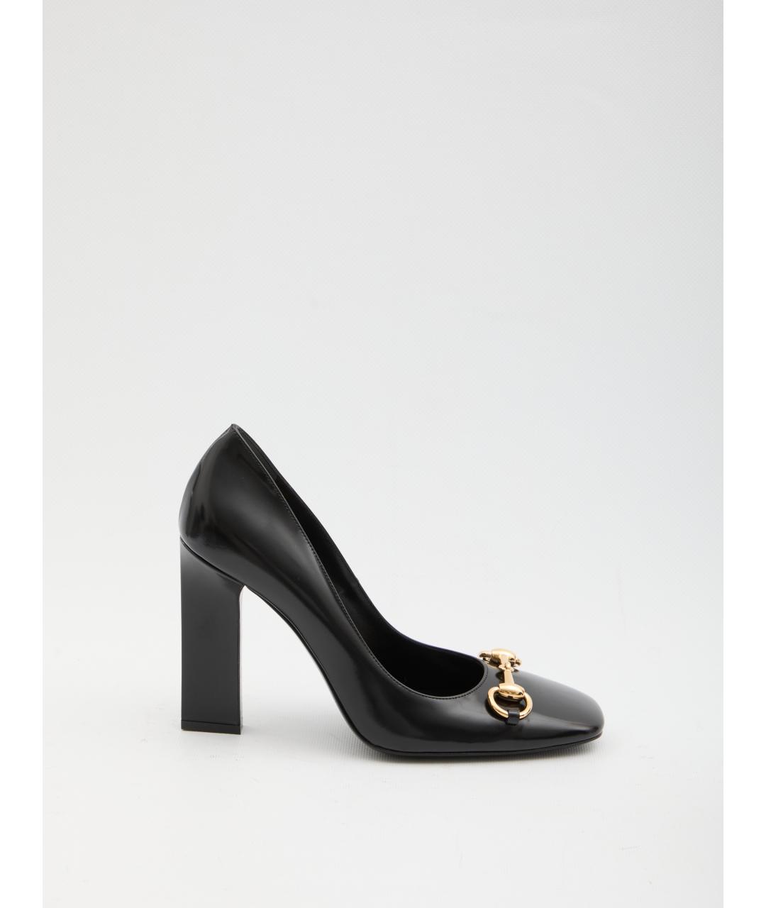 GUCCI Черные кожаные туфли, фото 6