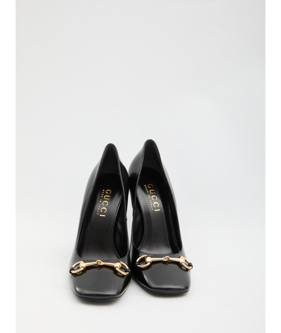 GUCCI Черные кожаные туфли, фото 5