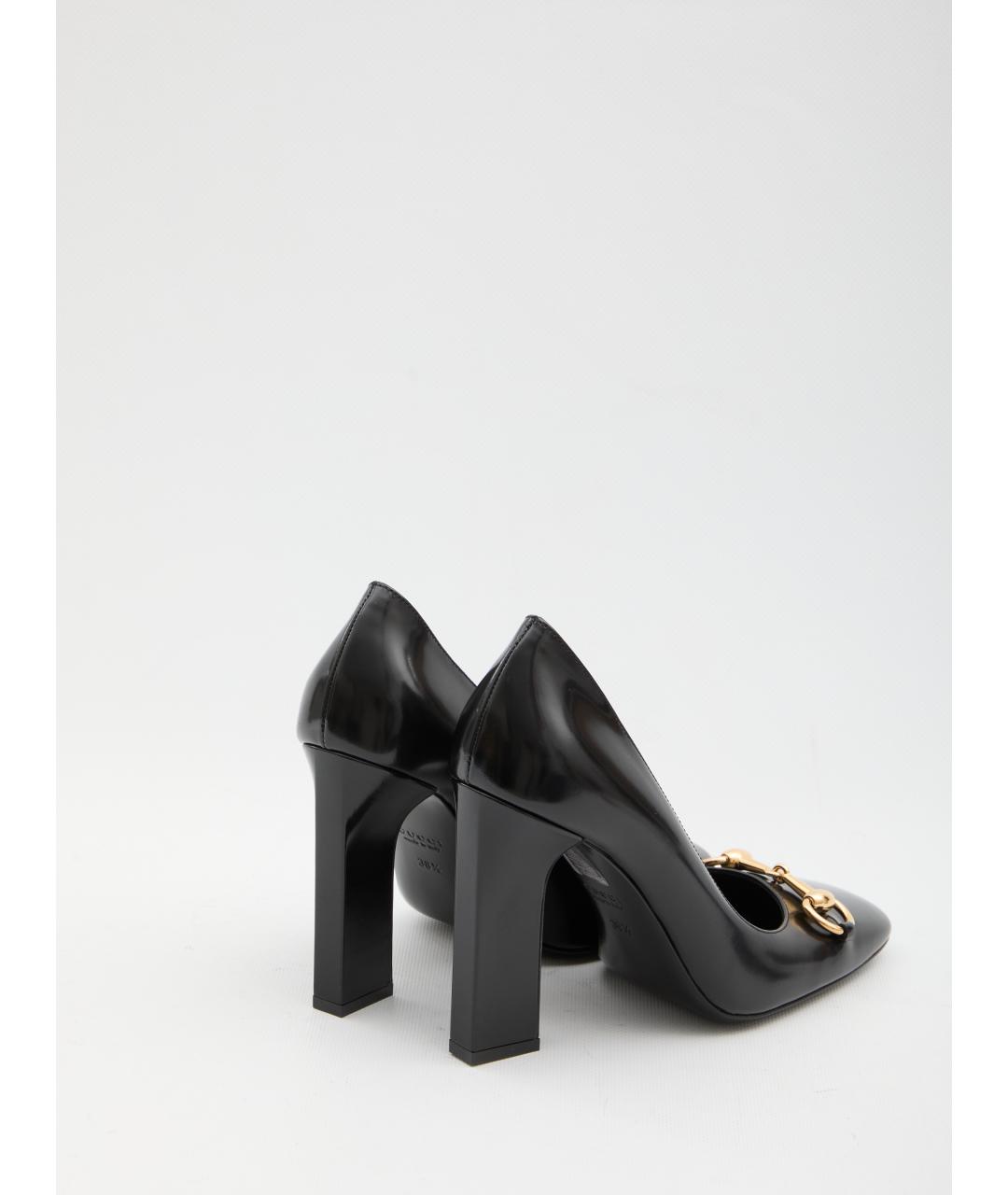 GUCCI Черные кожаные туфли, фото 3