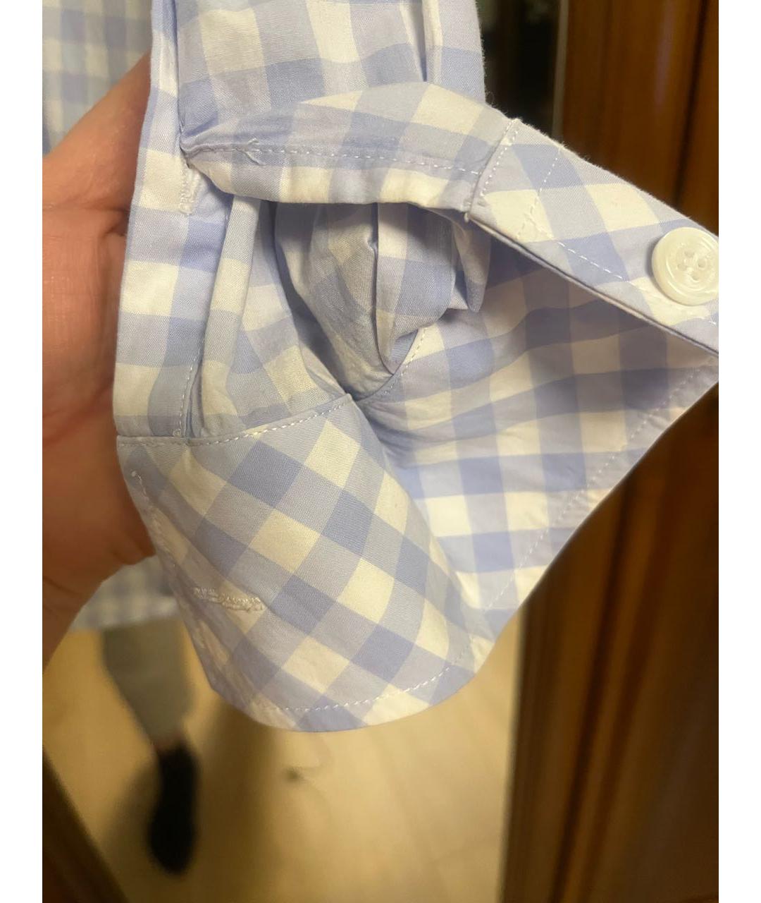 BURBERRY Голубая хлопковая рубашка, фото 7
