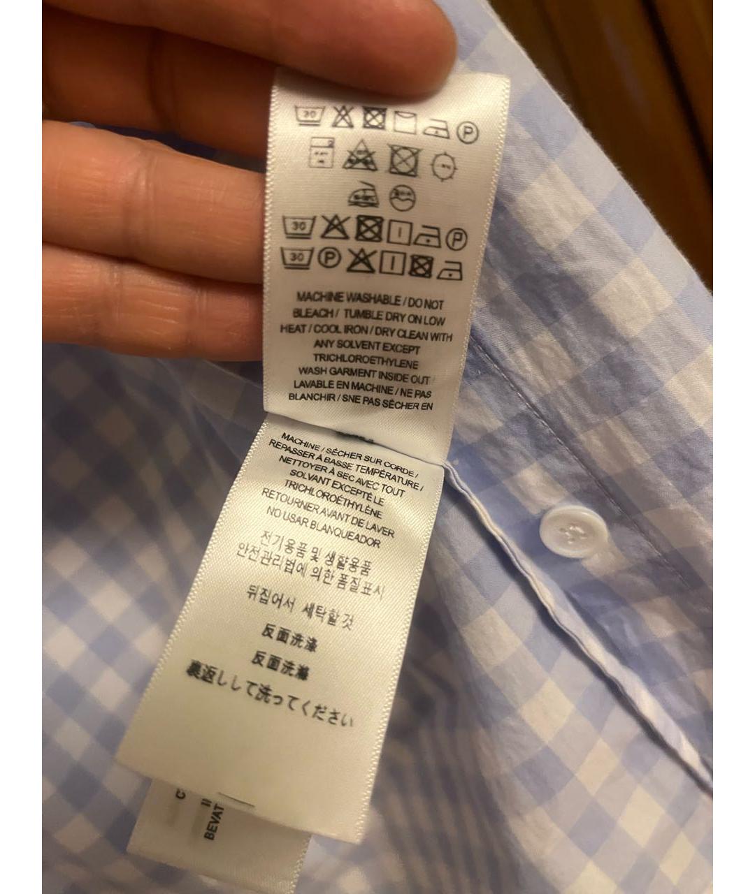 BURBERRY Голубая хлопковая рубашка, фото 5