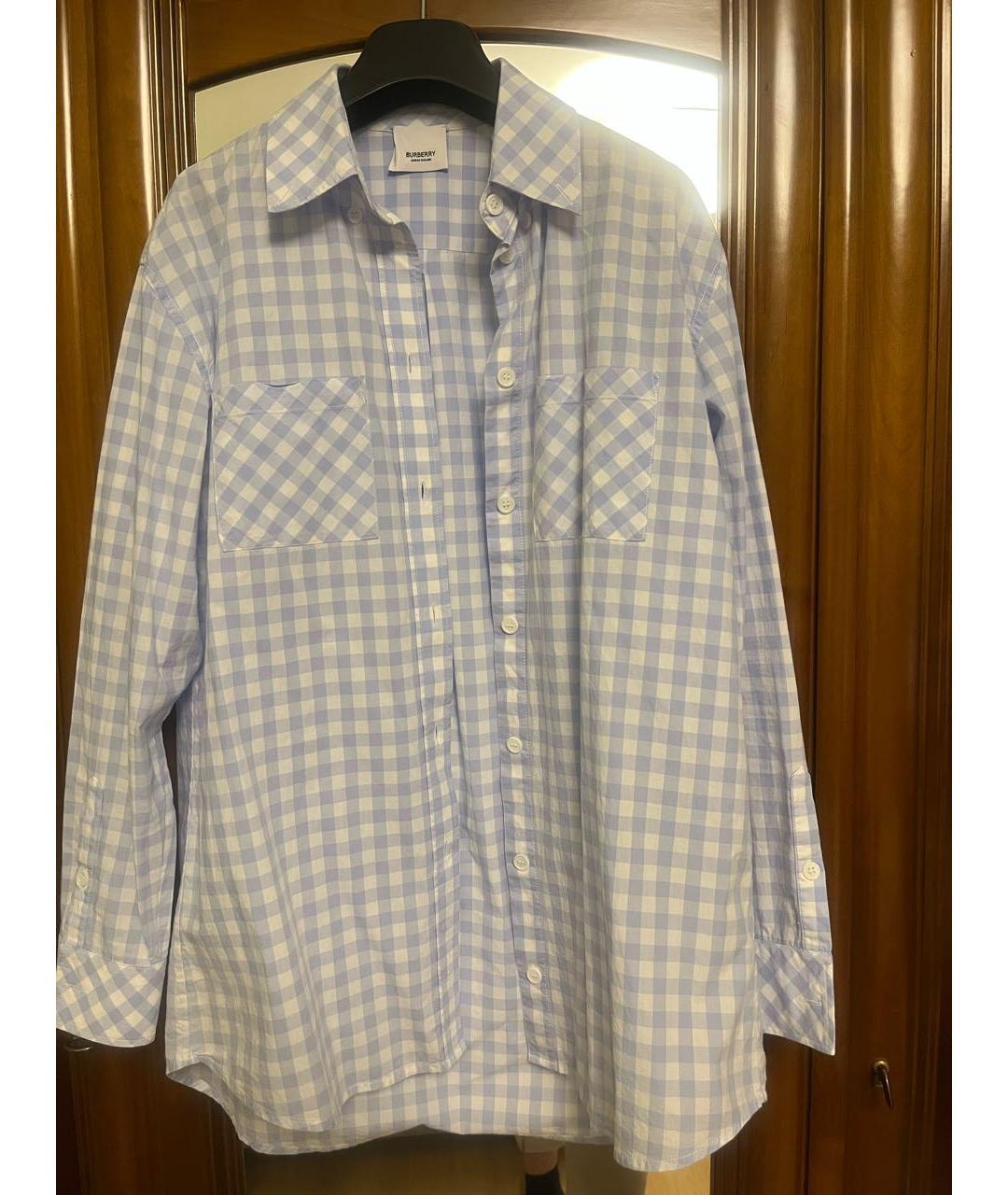 BURBERRY Голубая хлопковая рубашка, фото 9