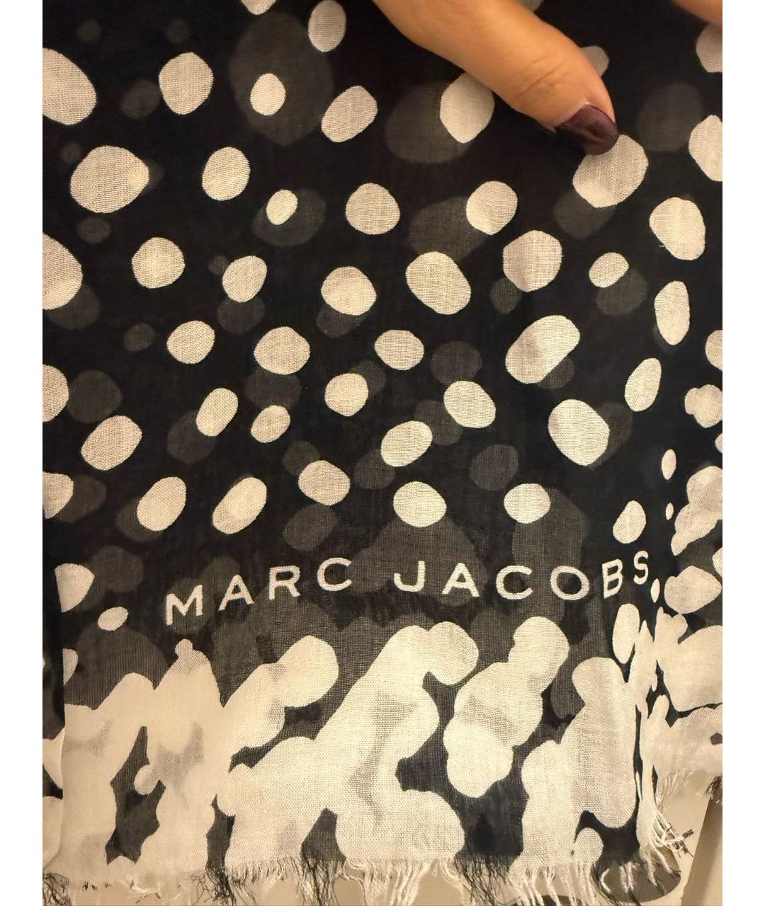 MARC JACOBS Черный шерстяной платок, фото 7