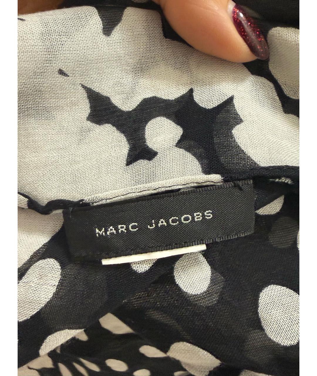 MARC JACOBS Черный шерстяной платок, фото 5