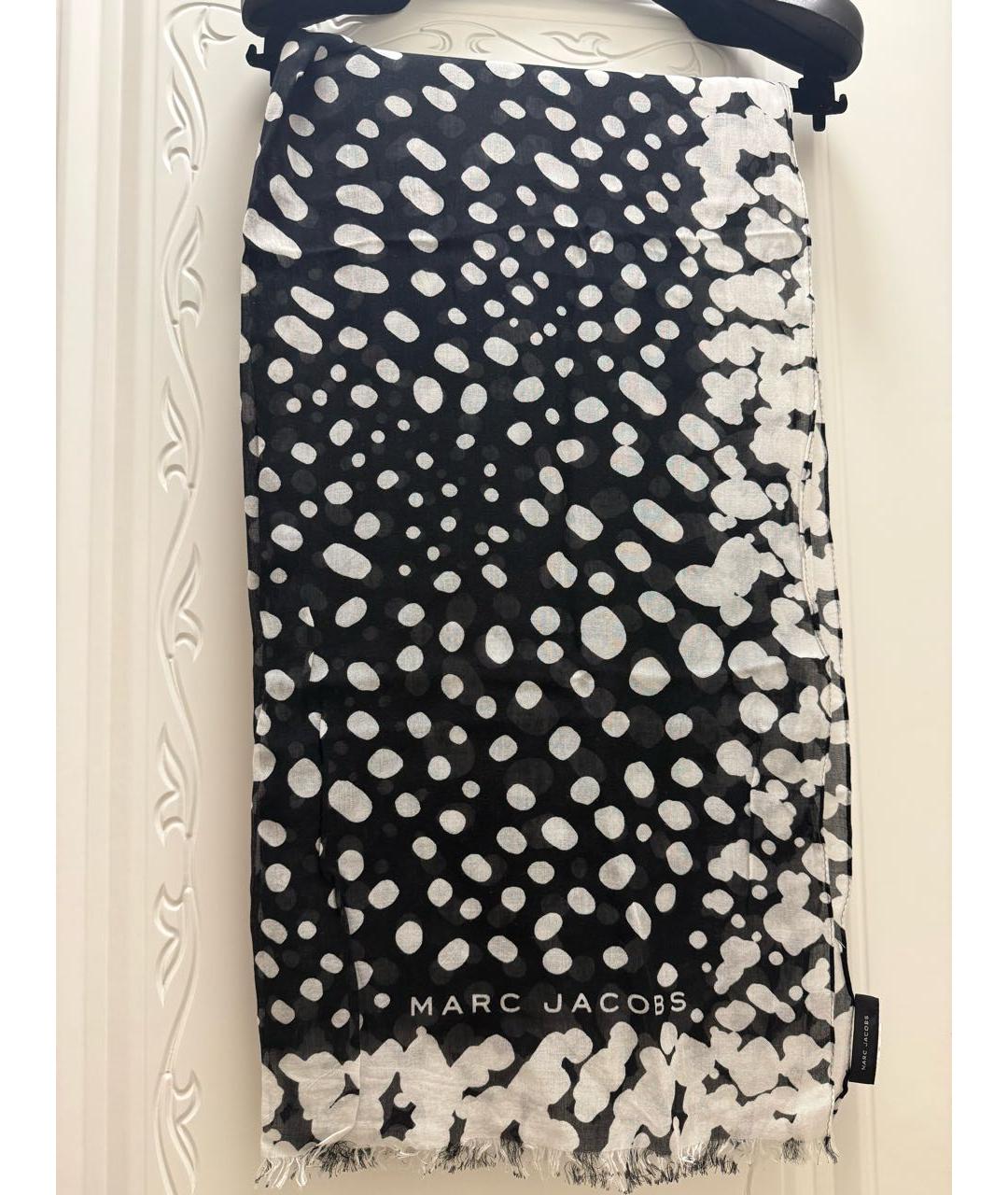 MARC JACOBS Черный шерстяной платок, фото 9