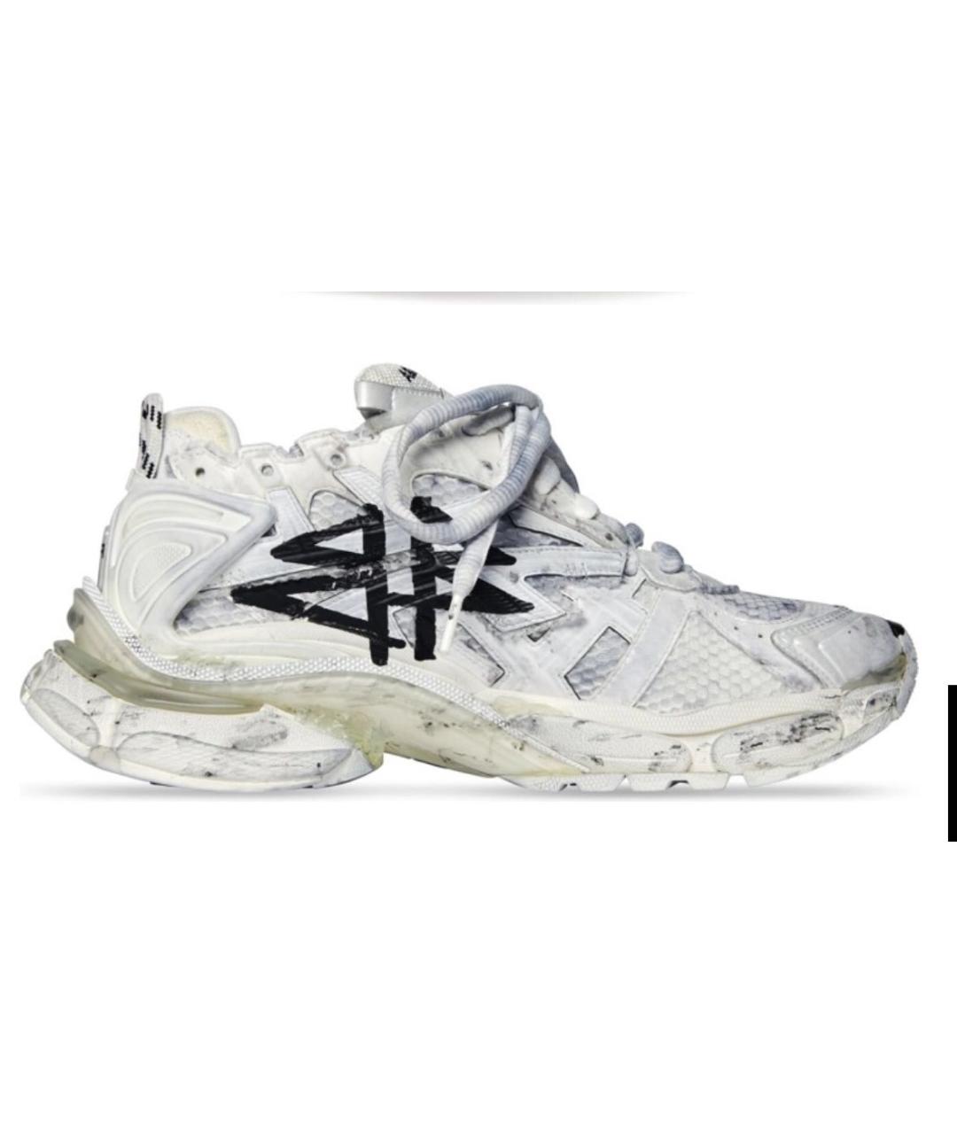 BALENCIAGA Белые текстильные кроссовки, фото 5